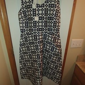 Talbots black and white dress